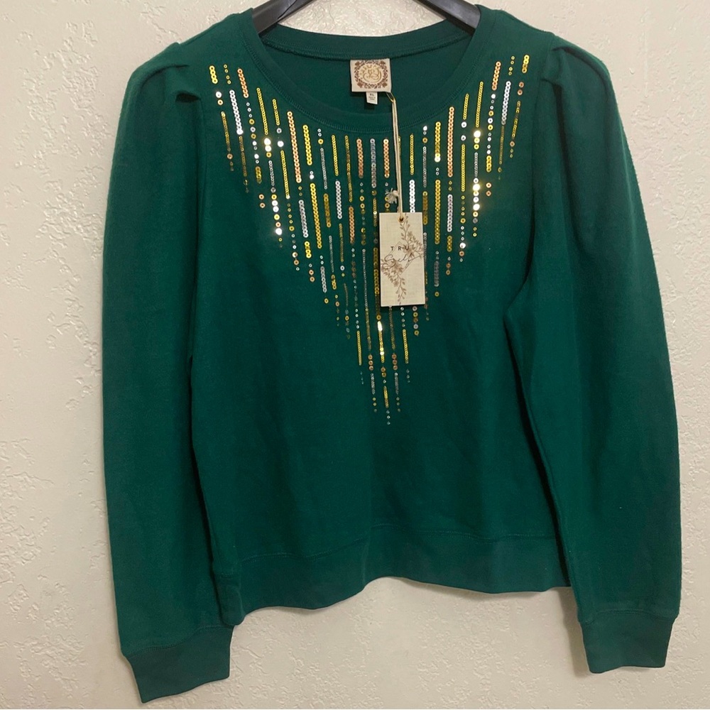Women Lightweight Cotton Sweater Top XL Long Sleeves Truself